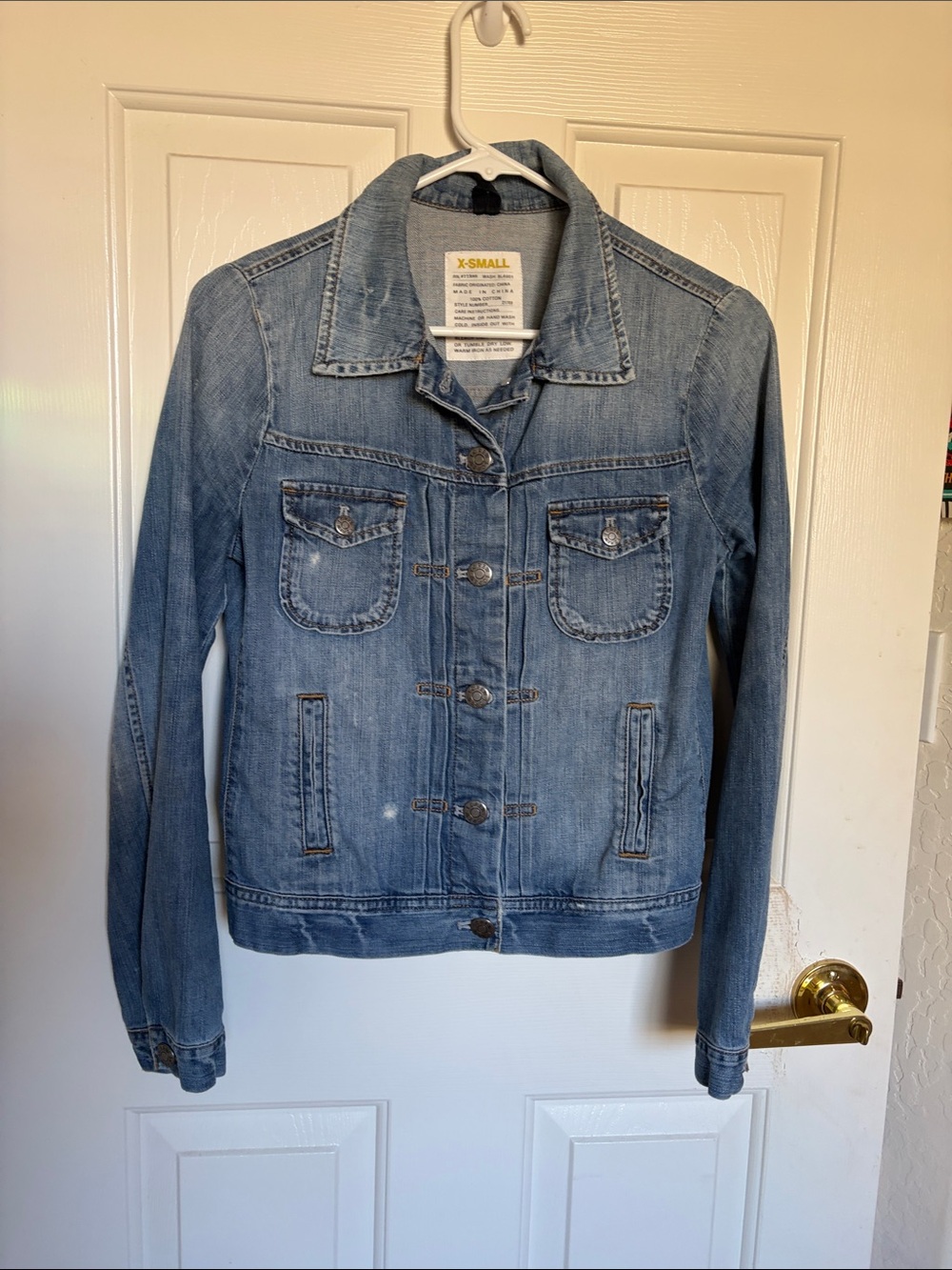 J. Crew Lightwash Blue Denim Jacket - 100% cotton size XS